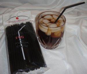 Straws - Flex/Flexible Drinking Straws - Luau - Wedding - Party - Black - 1,000 Flexible Straws