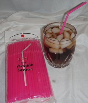 Straws - Flex/Flexible Drinking Straws - Luau - Wedding - Party - Hot Pink - 1,000 Flexible Straws