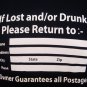 Mens Womens "If Lost Drunk" Funny Art T-Shirt Black M