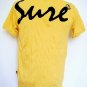 Mens Womens Girl Emo Punk Urban Soft Top Cotton T-Shirt Yellow