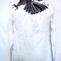 Mens Womens Eagle Urban Emo Soft Top Cotton Long Sleeve Shirt White