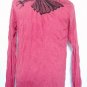 Mens Womens Eagle Urban Emo Soft Top Cotton Long Sleeve Shirt Red