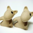 Sandstone Salt & Pepper Shakers Dog Love Hug