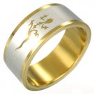 316L Gold Plated Stainless Steel Lucky Lizard Ring