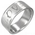 316L Stainless Steel Unisex Love Wedding Band Ring 316L Stainless Steel Unisex Love Wedding Band Ring