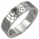 316L Surgical Stainless Steel Spider Web Ring Size 12