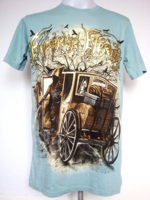 Emperor Eternity Horse Carriage Devil Death Sword T-Shirt Blue L
