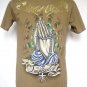 Emperor Eternity Prayer Immortal Cross Tattoo T-Shirt Olive M