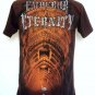 Emperor Eternity Skull Tattoo Art T-Shirt BrownRed Size M