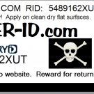 10 Biker ID stickers - It's okay to lose the rider on the back but not your stuff.