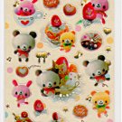 Kamio Japan Cafe Cafe Sticker Sheet kawaii Stickers Desserts Sweets Bears