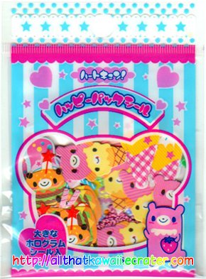 Lemon & Co. Bear Desserts Sticker Sack kawaii stickers Hamburgers Ice Cream
