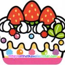 Kamio Japan Cake Die Cut Mini Memo Pad #2 kawaii desserts strawberries sweets