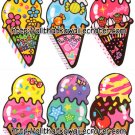 Ice Cream Die Cut Loose Memo Sheets by Kamio Japan