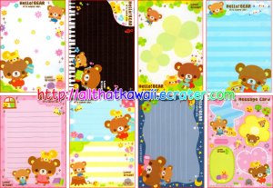 Hello Bear Loose Memo Sheets by Q-lia Japan kawaii