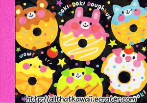 Crux Doki Doki Doughnuts Mini Memo Pad kawaii