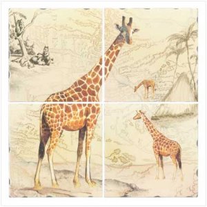 Giraffe Lacquer Mural
