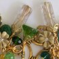 Altered Art Celtic Goddess Irish Eyes Upon You Brass Toggle Clasp Charm Bracelet OOAK