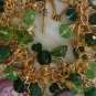 Altered Art Celtic Goddess Irish Eyes Upon You Brass Toggle Clasp Charm Bracelet OOAK