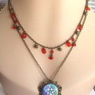 24" Handcrafted Bronze Pentagram Pagan Gothic Necklace OOAK