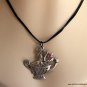 Pewter Genie's Lamp Pendant with Crystal Ball on 22" Black Leather Cord