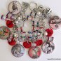 Altered Art Alice in Wonderland Inspired Silver Charm Bracelet OOAK