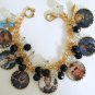 Altered Art Guns N' Roses Duff McKagan Rock N' Roll Charm Bracelet OOAK