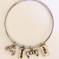 Handcrafted Vintage 1970's Silver plated bangle with Vampire Twilight Inspired