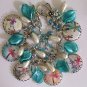 Handcrafted Altered Art Fairy Dragonflies in Paris 3 Strand Charm Bracelet OOAK