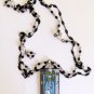 Handcrafted Tarot High Priestess Pagan Gothic 24" Black Double Necklace OOAK