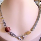 20" Handcrafted Altered Art Organic Mixed Metal Mix Media Choker / Necklace OOAK