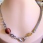 20" Handcrafted Altered Art Organic Mixed Metal Mix Media Choker / Necklace OOAK