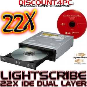 New 22X LightScribe PC Internal LG IDE DVDRW CD DVD RW DL Dual Layer ...