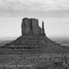 Alone in Monument Valley BW Giclee Art Print 12x16