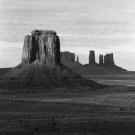 January Day Monument Valley BW Giclee Art Print 12x16
