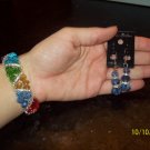 Crystal earrings and Bracelet