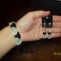 Crystal earrings and Bracelet