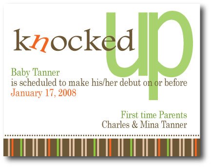 Knocked Up Invitation/Announcement