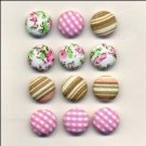 12 Fabric Cover Fabulous Florals Cozy Brads