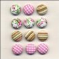 12 Fabric Cover Fabulous Florals Cozy Brads
