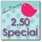 $2.50 Printable Special on Labels N Small Cards