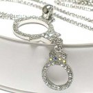 Handcuff pendant necklace(U1249SL-12163)