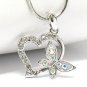 Butterfly heart necklace (R1239CL-12643)