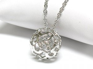Crystal #5 ball necklace(J1255CL-3246)