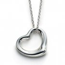 Open heart pendant necklace(E1225SL-121045)