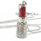 Crystal lipstick necklace(E1240RD-12156)