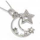 Moon and star necklace(R1234SL-11545)