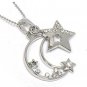Moon and star necklace(R1234SL-11545)
