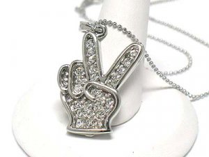 Peace hand sign (R1241SL-12157)