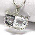 Stud dual color mask necklace(E125BK-1218126)